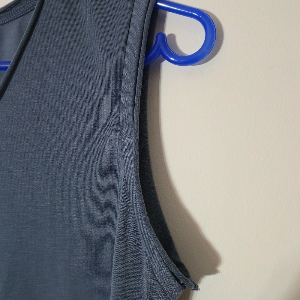 Kuhl Vega Blue V-Neck Tank Top Small Soft‎ 100% Organic Cotton Sustainable GOTS - Picture 6 of 10